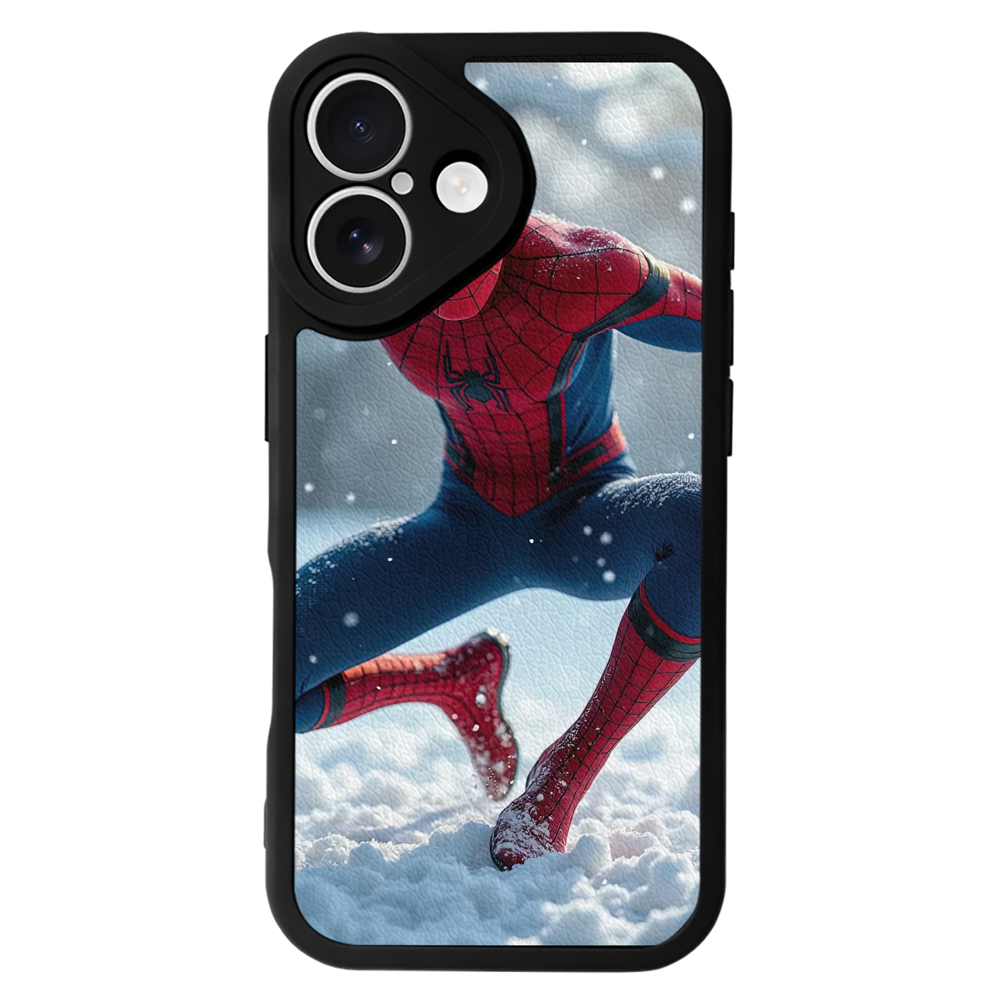 Spider Man スパイダーマン 【iPhone 16シリーズ対応】シリコンスマホケース（レザー調） 材質：シリコン